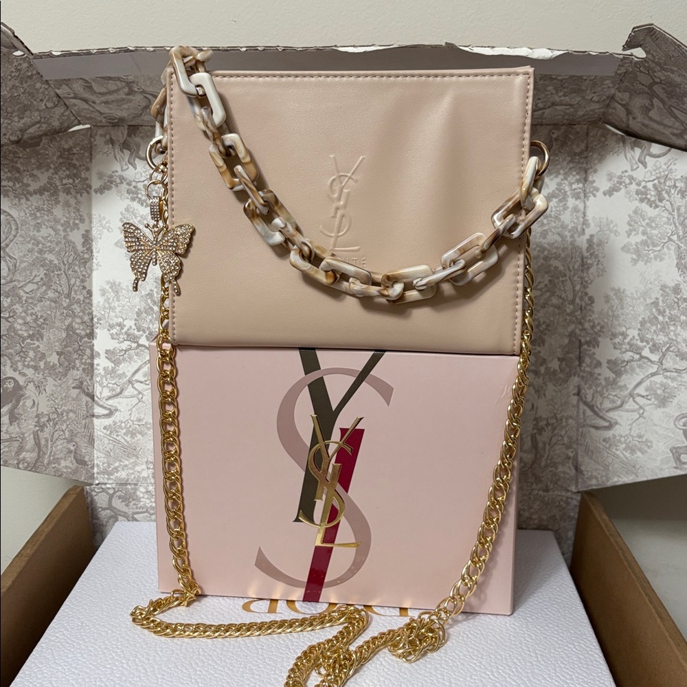 NIB Ysl beauty pouch in to crossbody bag